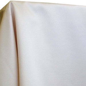 Ivory satin linen
